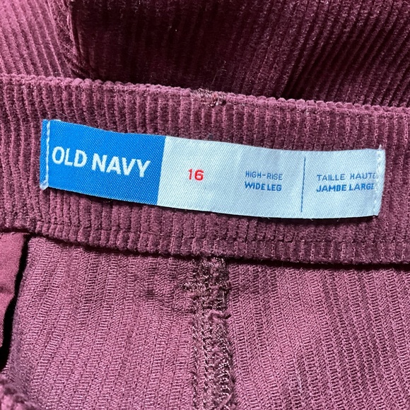 OLD NAVY !00% Cotton Corduroy Wide Leg Pants 16 - Picture 4 of 9